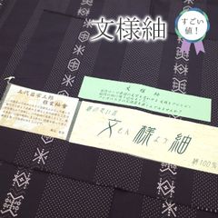新品 正絹 夏 絽 竪駒絽 小紋 反物 染師 吉江明 縦絽 竪絽 濃紺 2286 
