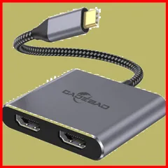 【即日発送】13/15、iMac、iPad Proその他USB-C機器対応 XPS Pro/Air、DELL 拡張モード対応　USBディスプレイアダプタ　2ポートデュアルモニター　マルチディスプレイアダプタMacBook hdmi 3画面 マルチディスプレイ