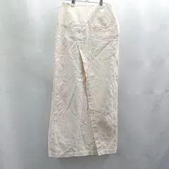 ◇ ⊇ Neuna ネウナ デニム生地 ロング フレア デニムフロントボタンスカート サイズS アイボリー レディース E  【1505290003353】