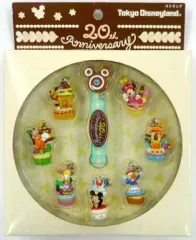 【中古】ストラップ(キャラクター) ディズニーキャラクター フィギュア付ストラップセット 「ディズニー」 東京ディズニーランド20周年記念グッズ