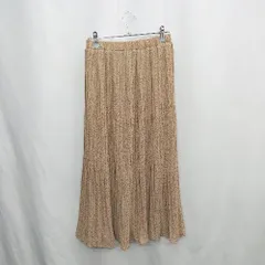 ◇ ⊂ Simplicite ドット柄 ウエストゴム ロング丈 フレア スカート サイズ表記なし ブラウン系 レディース E  【1502180035753】