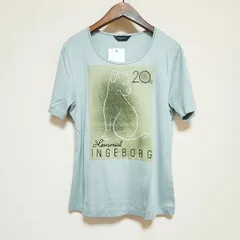 #snc インゲボルグ INGEBORG Tシャツ M 青系 半袖 犬 イラスト カットソー レディース [880131]
