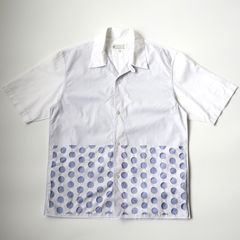 サークルパッチ ロゴ入り貝ボタン 半袖シャツ コムデギャルソンオム L
