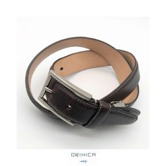 ORIHICA オリヒカ ベルト 15 本革 オフィス ビジネス メンズ ダークブラウン Lサイズ USED