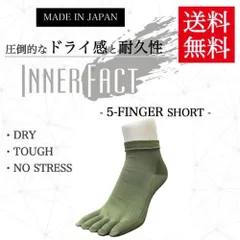 INNER FACT インナーファクト 五本指 ショート丈 OLIVE