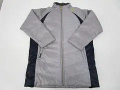 [送料無料] ☆良品☆ adidas アディダス ベンチコート グレー×ネイビー　アウター 130センチ アウター 上着 サッカー 野球  331