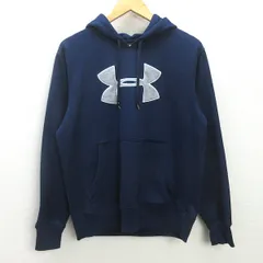 G■アンダーアーマー/UNDER ARMOUR スウェットビッグロゴフーディー/MTR6231【M】紺/men's/83【中古】■