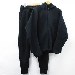 NIKE ナイキ TECH テックフリース セットアップ 上下セット ジャージ ブラック メンズ ジップパーカー XXL パンツ XL FB7922-010 ★2903 M0006-0701①