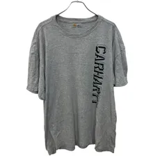 carhartt 半袖 プリントTシャツ 2XL 杢ライトグレー プルオーバー ビッグサイズ ストリート カーハート 古着卸 アメリカ仕入 a705-5625