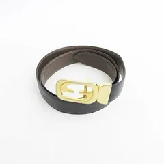 グッチ GUCCI ベルト GGバックル トップ式 ブラウン 茶 ブラック 黒 ゴールド