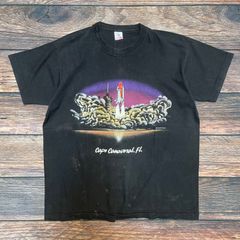 90’s　USA製　フルーツオブザルーム　cape canaveral　スペースシャトル　Tシャツ　XL