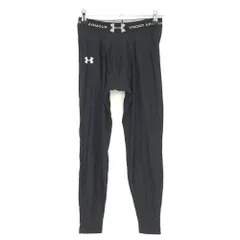【美品】アンダーアーマー レギンス 黒 ウエストゴム スパッツ メンズ LG ゴルフウェア UNDER ARMOUR