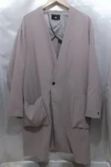 HARE ハレ ノーカラーコート チェスター ロング丈 HA030058TR サイズS ベージュ系 薄手 メンズ