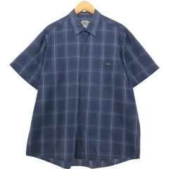 古着 90年代 ラコステ LACOSTE フランス企画 オンブレチェック 半袖 コットン チェックシャツ メンズXL相当 ヴィンテージ/eaa549740