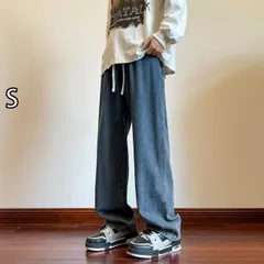 [S]メンズ ファッション 服 オシャレ シンプル 大人 かっこいい 大きいサイズ ストリート 紳士服 冷感 ジーンズ 夏 薄手 アメリカン ストレート ワイド レッグ カジュアル パンツ