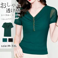 シースルー トップス 未使用 シアー カットソー チュール 半袖ｔシャツ Vネック レディース カジュアル セクシー 透けレース 無地 エレガントシャツ フェミニン シンプル フォーマル おしゃれ ストレッチ 透け感 母の日 meizi13