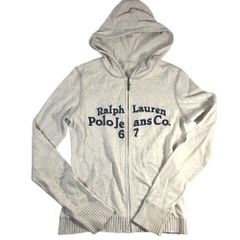 ラルフローレン Ralph Lauren   パーカー 女の子 160サイズ ライトグレー 中古  Z5
