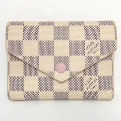 【LOUIS VUITTON】ルイ・ヴィトン ポルトフォイユ・ヴィクトリーヌ ダミエアズール　ローズバレリーヌ　N64022 三つ折り 財布　中古　美品 　質屋