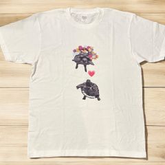 ロミオとジュリエット亀プリントTシャツ L白 カメオリジナルTシャツ