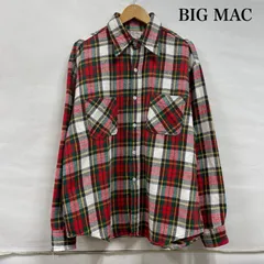 BIGMAC ビックマック シャツ、ブラウス 長袖 70's 70年代 単色タグ ヘビーウェイト フランネル チェック シャツ ヴィンテージ