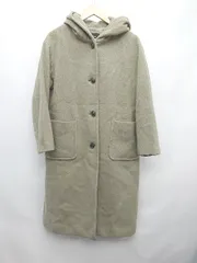 ■ URBAN RESEARCH アーバンリサーチ フーディー ロング 無地 長袖 コート サイズF グリーン系 レディース P  【1402080019702】