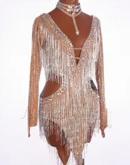 ラテンワンピースドレス ポールダンス　豪華 オールストーン オーダーメイド