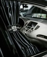 VIPカーテン　車内カーテン　シルバー刺繍　2ペア　本物　ジャンクション VIPカーテン 車内カーテン ベージュ銀刺繍 1ペア 本物