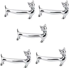 アイリー 箸置き 猫 ナイフ フォーク おしゃれ 5個 セット ゴールドクレスト カトラリーレスト ナイフレスト 皿 ダイニング テーブル(子猫)