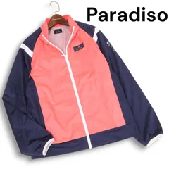 Paradiso パラディーゾ ゴルフ 秋冬 裏起毛★ ロゴ刺繍 ウィンドブレーカー ブルゾン ジャケット Sz.L レディース