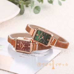 레이디스 손목시계 세련된 어른 경량 여성 시계 스퀘어 쿼츠 워치 아날로그 표시 심플 귀여운 캐주얼 숲 걸 여자 여자 여성 손목시계 생일 크리스마스 선물 어머니의 날 liannanzb02