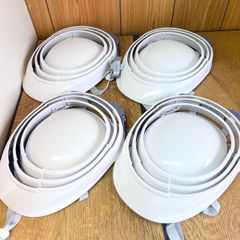 4個セット 加賀産業 折りたたみ ヘルメット KGO-01 オサメット ホワイト 防災用 中古