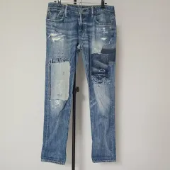 【レア】ポロラルフローレン パッチワークデニム ピンク W27 レア】ポロラルフローレン パッチワークデニム ピンク W27