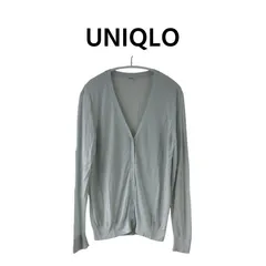 【美品】 UNIQLO ユニクロ ライトVネックカーディガン（長袖） ライトブルー XXL