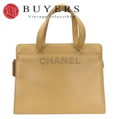 【中古】 シャネル ハンドバッグ ロゴ キャビアスキン ベージュ ゴールド金具 5番台 おしゃれ レディース 女性 CHANEL