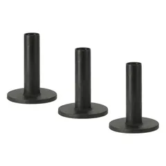 PATIKIL 2.8&quot- ゴム製ゴルフティー 3個セット 屋外・屋内 打撃マ ットに最適なボールホルダー 黒