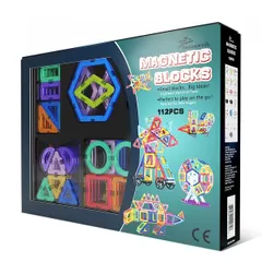 【送料無料/新品】Jasonwell マグネティック ブロック 112個入り  マグネット/磁気おもちゃ/磁石ブロック/積木/知育玩具/ジェイソンウェル/Magnetic Blocks 112pc