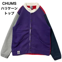チャムス　CHUMS ハリケーントップ　マルチカラー　スウェットカーディガン　フルスナップ　XSのサムネイル