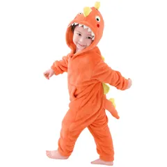 新品　キッズ 恐竜 着ぐるみ ベビー [LOLANTA] オーバーオール ハロウイン コスチューム クリスマス 仮装 子供 男の子 女の子 フランネル 90-125