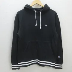 D■チャンピオン/CHAMPION プルオーバーパーカー/スウェット■黒【L】MENS/10【中古】■