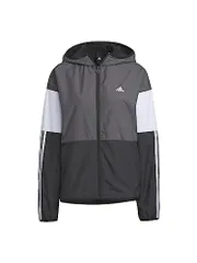 [アディダス] ジャージトップ チーム ルーズフィット ウインドブレーカージャケット IEH73 レディース ブラック/グレーファイブ/ホワイト (IK9870) J/M