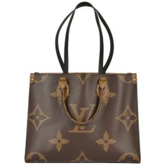 ルイヴィトン LOUIS VUITTON オンザゴー MM トートバッグ 2WAY モノグラム ジャイアント M45321 ブラウン TR2270 リバース レディース【中古】
