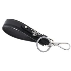 プラダ/PRADA　サフィアーノレザー キーリング　2PP68T　レザー　ブラック【中古】　E-158649