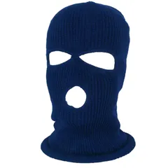 目出し帽 バラクラバ フェイスカバー フェイスガード フェイスマスク 防寒マスク ニット目出し帽 ネイビー スキー スノーボード ウインタースポーツ バイク 自転車