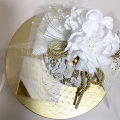 Nelutty トークハット リボン一枚減 金箔付