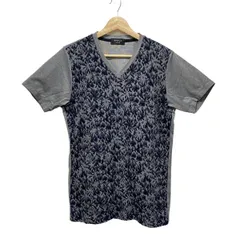 EPOCA UOMO(エポカ ウォモ) 半袖Tシャツ サイズITL    48 メンズ美品  - グレー×ダークネイビー Vネック