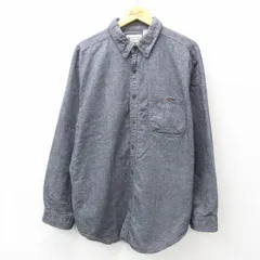 XL/古着 長袖 シャツ メンズ コットン ボタンダウン 黒 ブラック 25feb19 中古 トップス