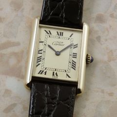 カルティエ マストタンク LM 手巻き式 ヴィンテージ メンズ腕時計 Cartier Tank アンティークウォッチ ローマ
