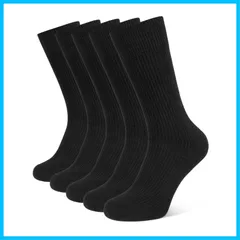 【在庫セール】【強化版】靴下 メンズ ビジネス ソックス 男性 防臭吸汗 耐久性 クルーソックス [CLOSEMATE] 吸湿通気 蒸れない 四季適用 出勤 M:24-28cm L:28-32cm 大きいサイズ 5足組 無地 コーマ綿 リブ柄