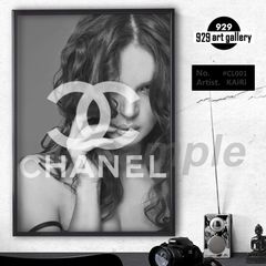 CHANEL type☆A4額装済オマージュアートインテリアポスター#CL1