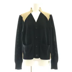 未使用品 サカイ sacai 24SS Cotton Gabardine x Knit Cardigan カーディガン ニット 切替 3 カーキベージュ ブラック /ES レディース サカイ sacai 24SS Cotton Gabardine x Knit Cardigan
